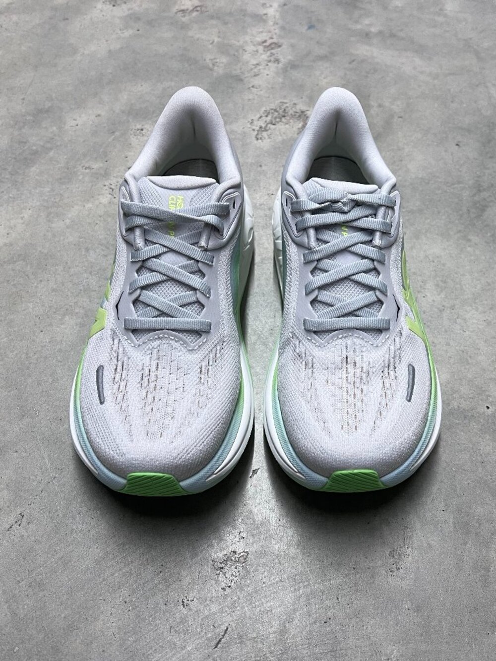 Hoka Clifton Pro Cosmic Grey Neon Wmn's Running Shoes 1176530/CNNY - New - Picture 4 of 6
